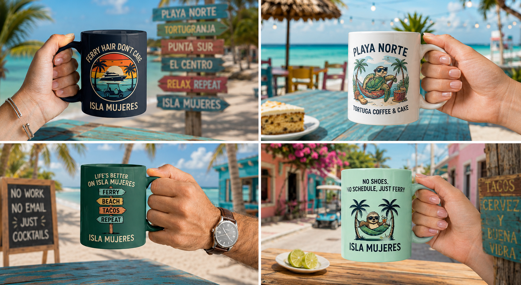 Isla Mujeres coffee mug mockups
